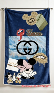 Gucci x Disney Cartoon Collage Flannel Blanket throw blanket IMG_2628